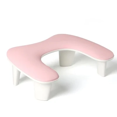 Image of AMOYUN Pink Nail Arm Rest, Butterfly Cushion Rest for Nails Sleepable Manicure Pillow Non Slip Soft Microfiber Leather Hand Stand Technician Table Art Salon