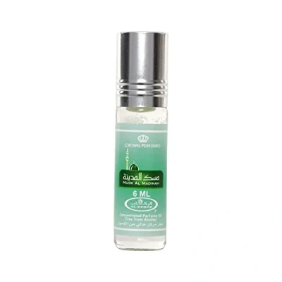 Image of Musk Al Madinah 6ml Roll on Perfume The fragrance features sandalwood and white musk. Hafsa Arabian Fragrances Ltd