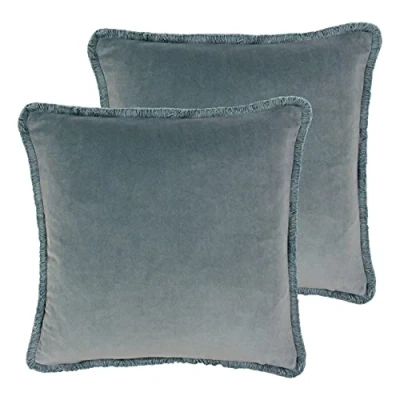 Image of Paoletti Freya Cushions (Twin Pack) Blue Size 45 cm x