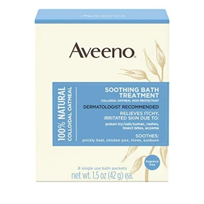 Image of Aveeno 772 0188 Soothing Bath Treatment for Itchy, Irritated Skin, Pack of 8
