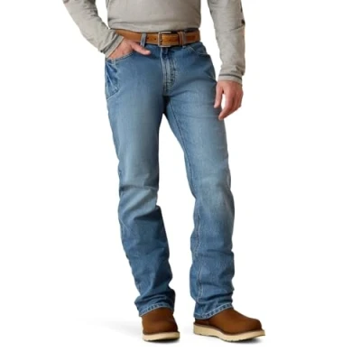 Image of ARIAT Men&#039;s MNS Rebar M4 Drstr BSC Boot Jn Blue Haze Jeans, 35W x 32L