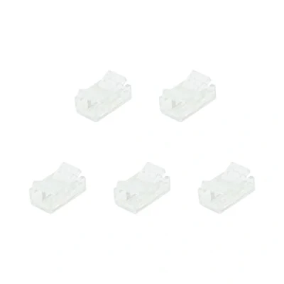 Image of G.W.S® Pack of 5, 2 Pin Strip to Straight Connectors for 10mm Wide Single Colour LED Lights