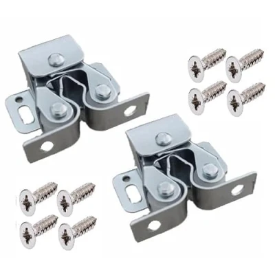 Image of Roller Catch Cupboard Cabinet Door Latch Twin Double Catches Caravan Boat (2 Pack)