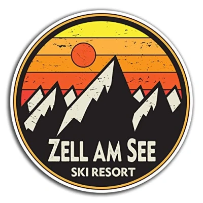 Image of 2 x 10cm Zell Am See Austria Vinyl Stickers Ski Sticker Laptop Luggage #32732 (10cm Wide)