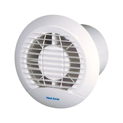 Image of Vent Axia 427282 100mm Axial Bathroom/Toilet Fan with Timer, 230 V, White