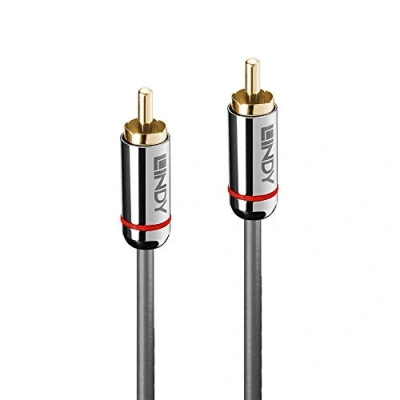 Image of LINDY 35340 2m Digital Coaxial Audio Cable, Cromo Line, charcoal