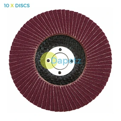 Image of Dapetz ® Flap Discs 40 Grit 115mm 4.5&quot; Aluminum Oxide Grinding Sanding for Angle Grinder to Metal Wood and Stainless Steel Pack of 10PC