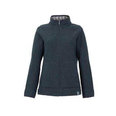 Image of Weird Fish Sontee Full Zip Eco Macaroni Sweatshirt Navy Size 10