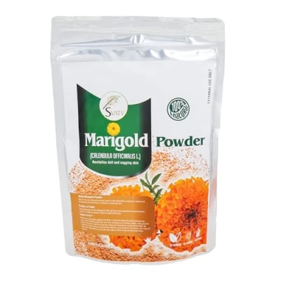 Image of SVATV Marigold Powder Calendula Skin Exfoliation Relieves impurities Tightens the Paraben &amp; Sulfate Free 227g, Half Pound, 8 Ounce
