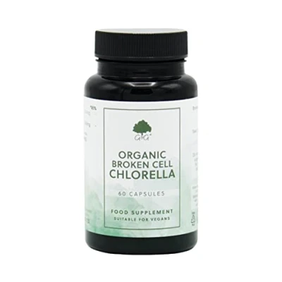 Image of Organic Broken Cell Chlorella 1200mg per 3 Capsule Dose 60 Vegan Capsules G&amp;G Vitamins