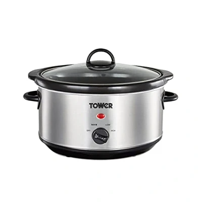Image of Tower 3.5 Litre Stainless Steel Slow Cooker