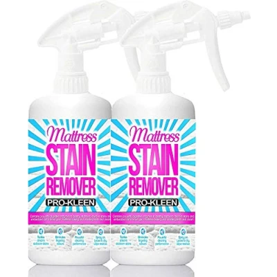 Image of Pro Kleen Mattress Stain Remover and Cleaner with Odour Neutraliser Removes Stains Caused by Urine, Blood, Vomit Faeces 2 x 500 ml