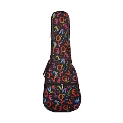 Image of Surwin Ukulele Case Bag, Gig Bag for 21 23 26 Inch Ukulele, Backpack Adjustable Cover Padded Concert, Soprano, Tenor (black,23inch)