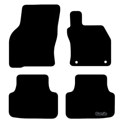 Image of Carsio Carpet Car Mats For Seat Leon 2020+ Onwards Tailored Fit Floor Mat Set Complete Accessory Black Custom Fitted All Weather, Anti Slip Backing &amp; Trim