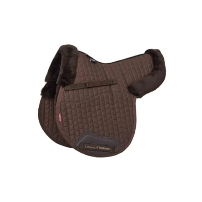 Image of LeMieux Merino+ Half Lined GP Numnah Brown/Brown Large