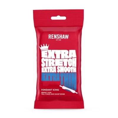 Image of Renshaw Extra Stretch, Smooth, Thin Fondant Icing Blue, 250 g (Pack of 1)