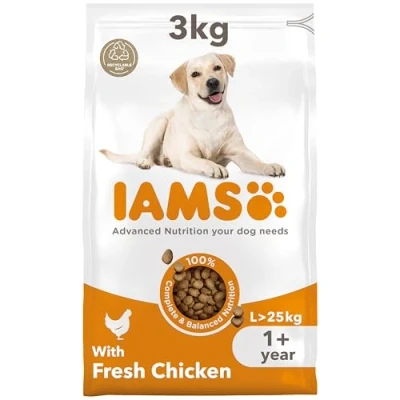 Image of IAMS Complete Dry Dog Food for Adult 1+ Large Breeds with Chicken 3 kg