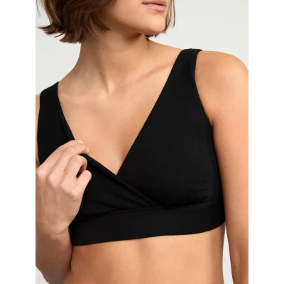 Image of Lindex BRA Nursing WRAP Triangle bra, Women&#039;s, Size: 18/20, Black