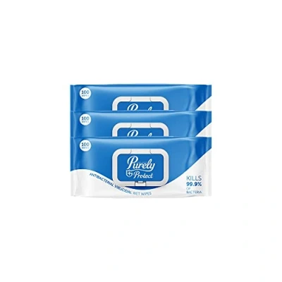 Image of Blake &amp; White Purely Protect Antibacterial Virucidal Wipes Pack of 100 x 3, 3