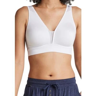 Image of Jockey® Forever Fit™ V Neck Unlined Bra, White, 2X