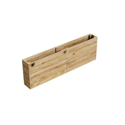 Image of Gro Garden Products Wooden Raised Bed 30cm L x 240cm W 76cm H Large Planters for Vegetables, Herbs, or Flowers Trough Planter Box with FSC Tanalised Timber