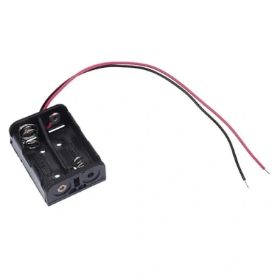 Image of N x 2 Open Style Battery Holder Case With Flying Leads