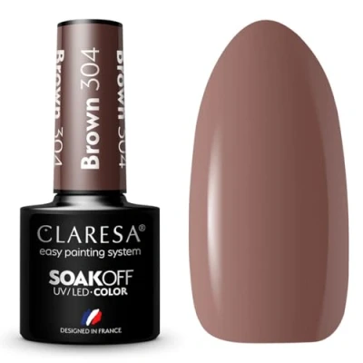 Image of CLARESA SoakOFF UV/LED Gel Brown 304, 5 ml