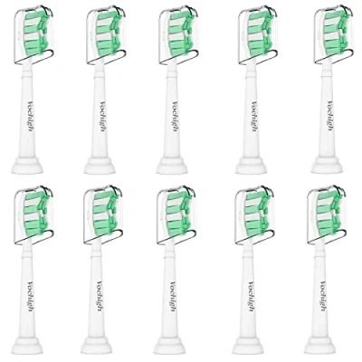 Image of Vochigh Replacement Toothbrush Heads Compatible with Philips Sonicare DiamondClean: fits Plaque Control&amp; HealthyWhite Electric Toothbrush, 10 Pack