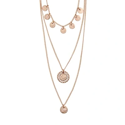 Image of PILGRIM Arden 3 in 1 Crystal Necklace Gold Plated Rose or Silver with Crystal, Zinc Brass, No Gemstone