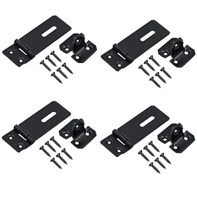 Image of 3 (75mm) Heavy Duty Safety Hasp and Staple Security Lock Gates Sheds Doors