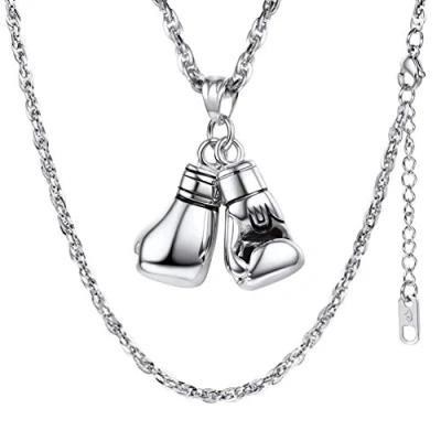 Image of PROSTEEL Men Boxing Glove Pendant Necklace 316L Stainless Steel Chain Hip Hop Gym jewelry Boyfriend Gifts