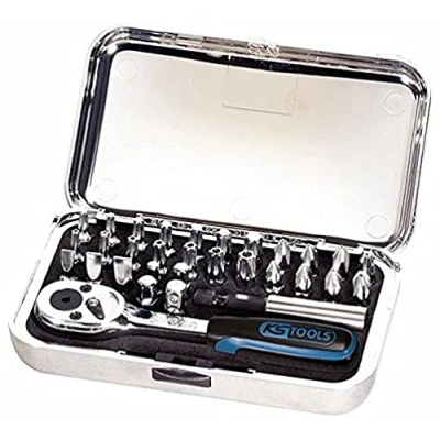 Image of KS Tools 918.4500 1/4&quot; CHROME Bit set, 31 pcs, mirror polished bits