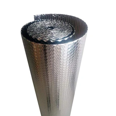 Image of Self adhesive Heat Retention Waterproof Vapour Barrier Double Aluminium Layer Bubble Wrap Foil Insulation Roll Loft Wall Boat Caravan Home Shed Boats, Greenhouses(1x6m)