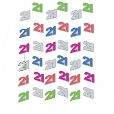 Image of Amscan International Decorations 21st Birthday Hanging String