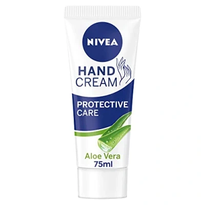 Image of NIVEA Soothing Care Aloe Vera Hand Cream (75ml), 24H Moisturising for Dry Cracked Hands, Non Greasy, Fast Absorbing Formula Soothes Skin