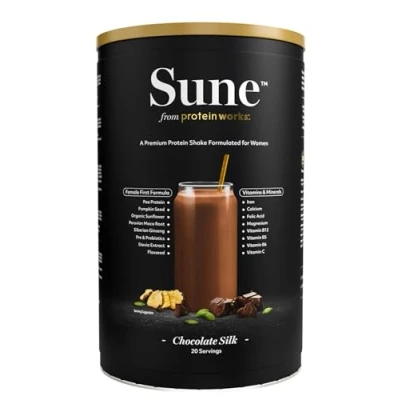 Image of Protein Works Sune™ Shake Formulated for Women 600g 20g Vegan with Added Nutrients Soy Free, Gluten Naturally Low in Caffeine Chocolate
