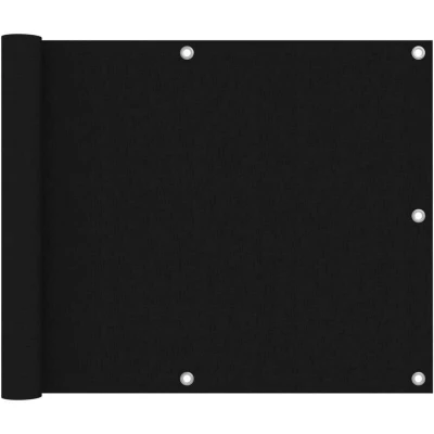 Image of vidaXL Balcony Screen Black 75x300 cm Oxford Fabric