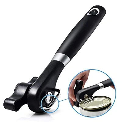 Image of Can Opener Smooth Edge Manual, Handheld, No Sharp Edges With Soft Grips, Food Grade Stainless Steel Cutting Opener, Professional Ergonomic for Kitchen &amp; Restaurant