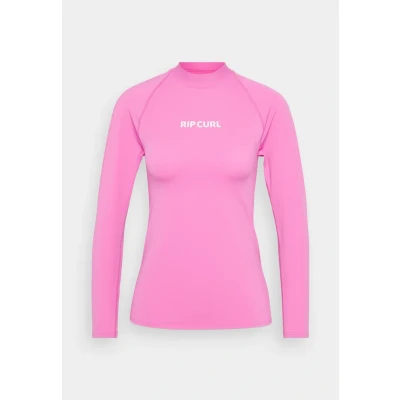 Image of RIP CURL Womens Classic Surf Long Sleeve Swim Rash Vest Pink XL