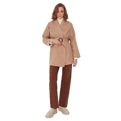 Image of Trendyol Coat Brown Midi