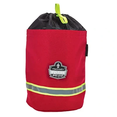 Image of Ergodyne 13081 Arsenal 5080L Fireman&#039;s SCBA Respirator Firefighter Mask Bag for air pack with Fleece Lining Red