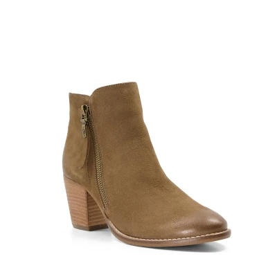 Image of Dune Ladies PAICE Western Ankle Boots Size UK 3 Stacked Heel