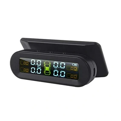 Image of Koanhinn Solar Wireless USB TPMS Car Tyre Pressure Monitoring System HD LCD Display 4 External Sensor Temperature Warning