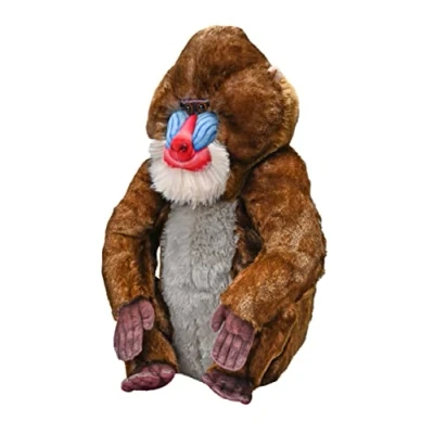 Image of Wild Republic Artist Collection, Mandrill, Gift for Kids, 15 inches, Plush Toy, Fill is Spun Recycled Water Bottles