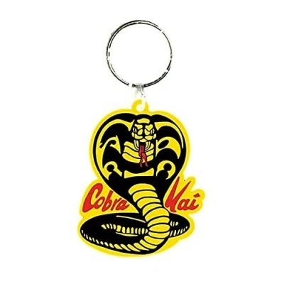 Image of Cobra Kai (Snake) Rubber Keychain, Multi, One Size