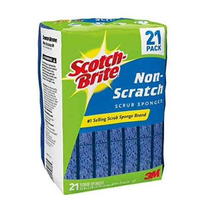 Image of Scotch Brite Non Scratch Scrub Sponges 21 Pack