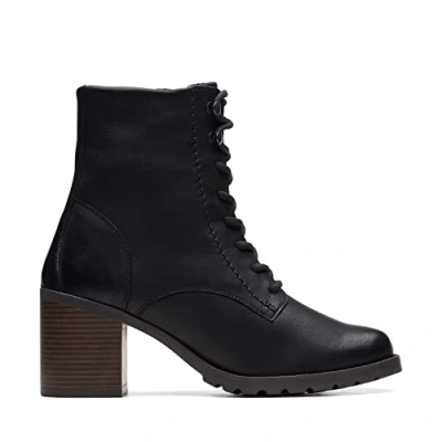 Image of Clarks Women&#039;s Clarkwell Lace Fashion Boot, Black, 8 UK