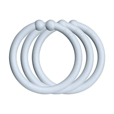 Image of BIBS Loops 12 Pack Baby Links, BPA Free, Food Safe Polypropylene, Blue
