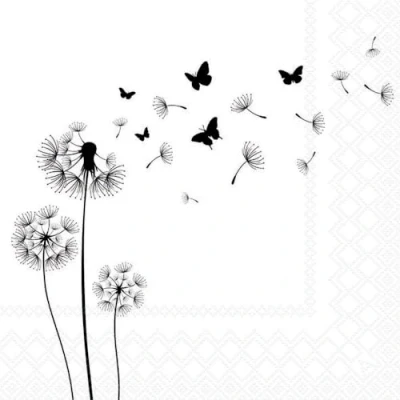 Image of Napkins Dandelion 20 Pack 3 Ply Paper Ambiente Party Tableware Serviettes 16.5cm x