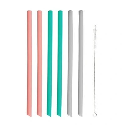 Image of Typhoon Pure Set of 6 Silicone Straight Straws